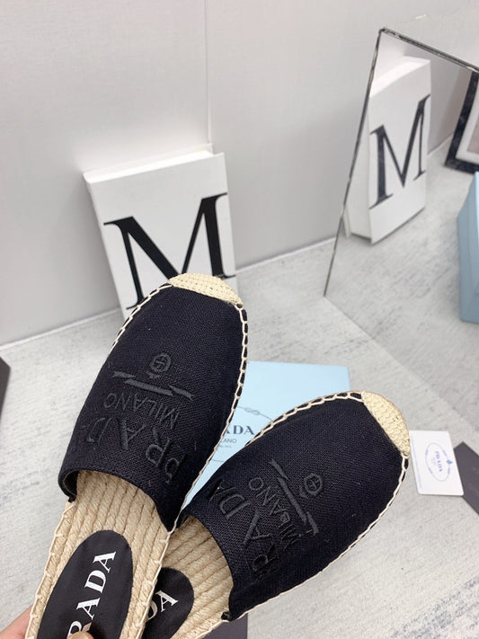 Prada 2026 Mules Canvas Rope Sole 731188