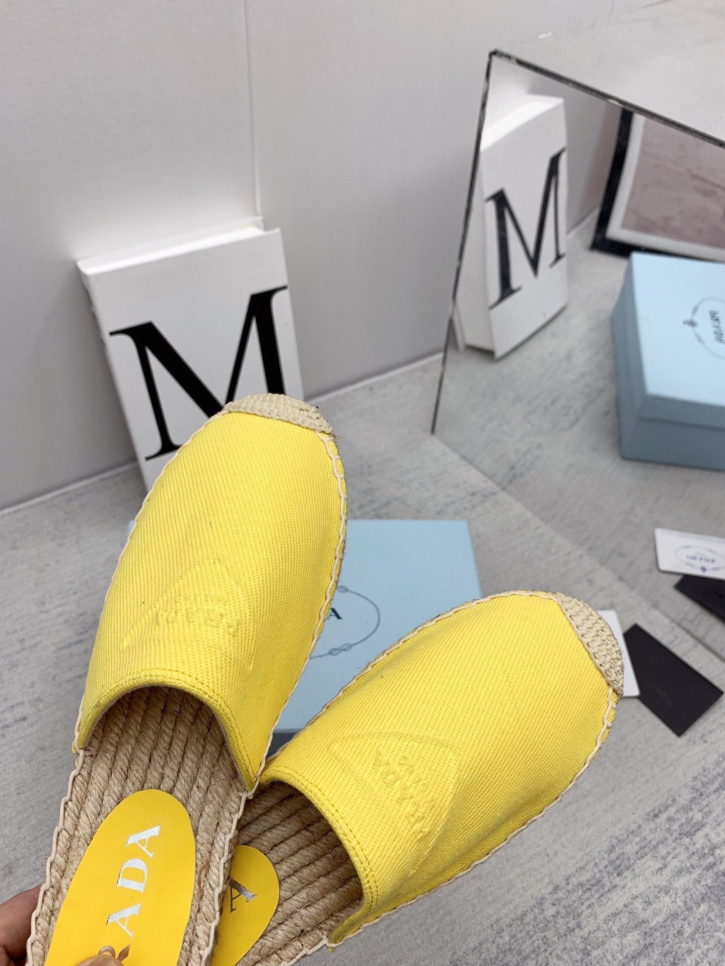 Prada 2026 Slippers Canvas Rope Sole