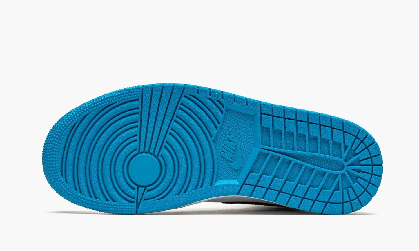 Air Jordan 1 Mid “White / Laser Blue” Sneakers - Cushioned Stride