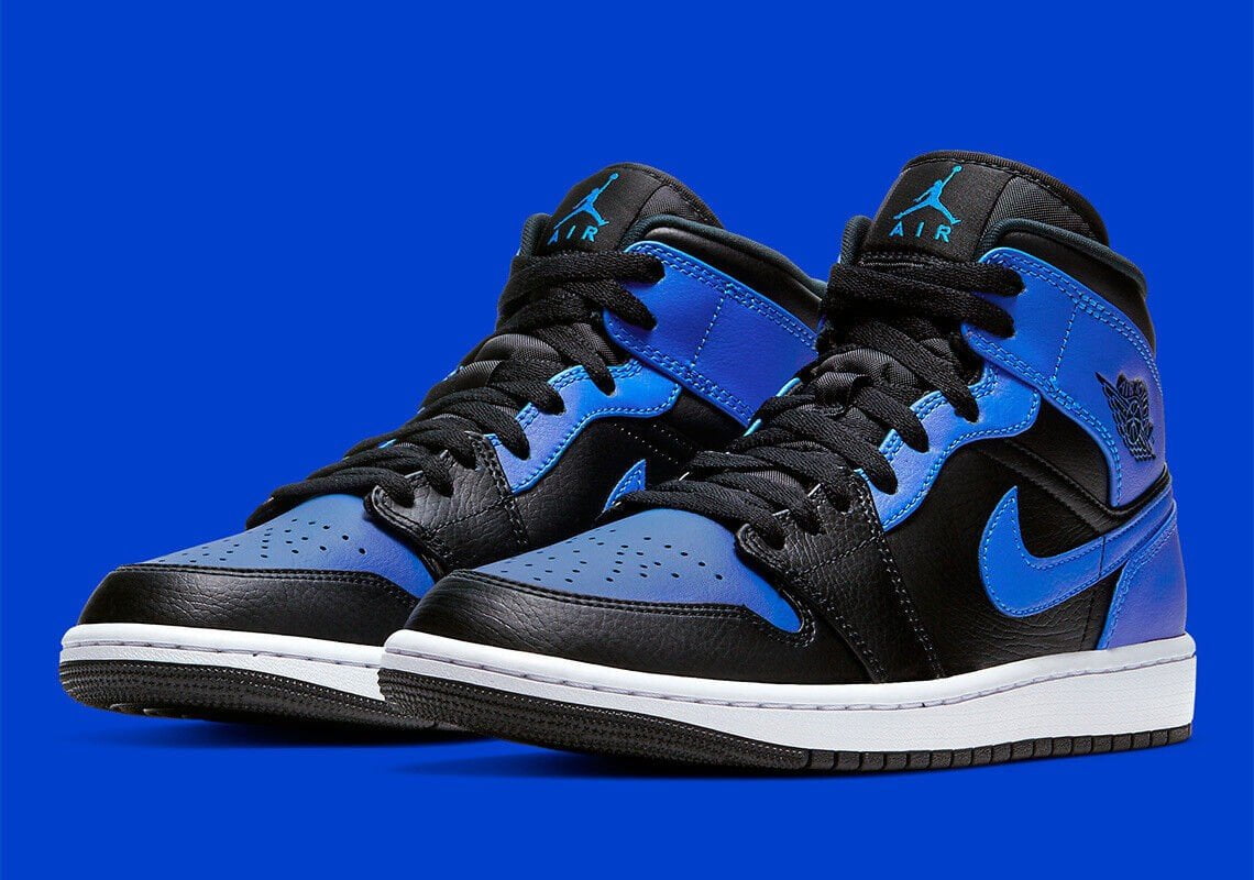 Air Jordan 1 Mid Hyper Royal Sneakers - Collector's Edition