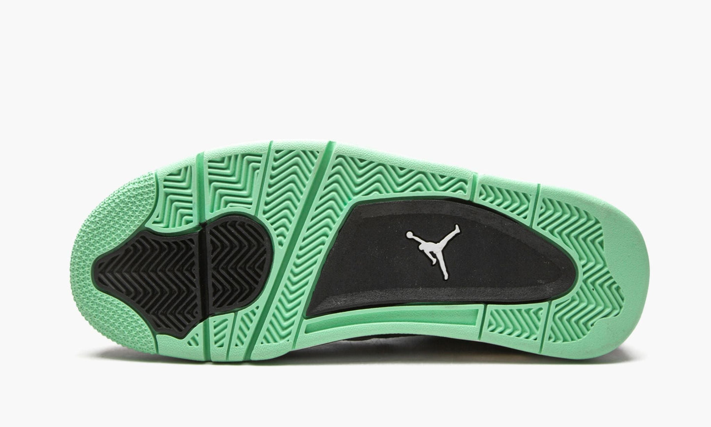Air Jordan 4 Retro Green Glow Sneakers - Collaboration Release
