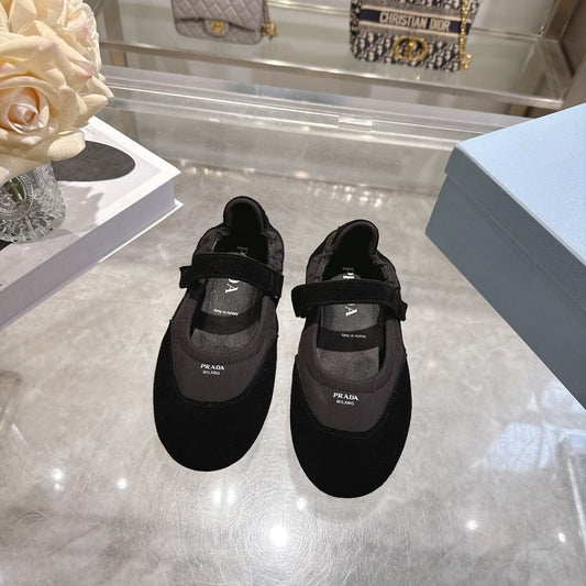 Prada 2026 Ballet Flat Suede Fabric 715582