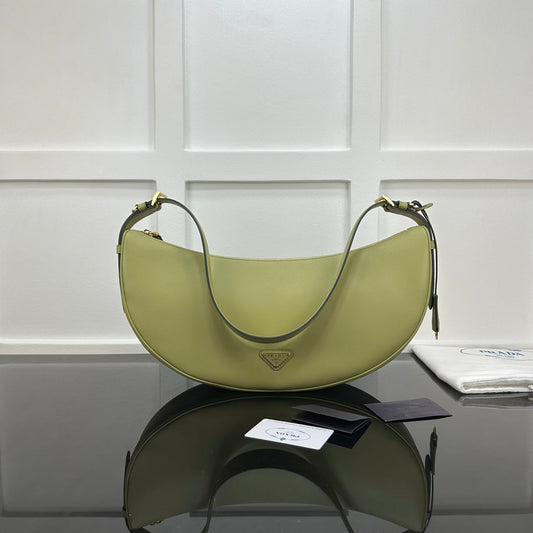 Prada 2026 Large Demi-Lune Shoulder Bag 42cm Calfskin