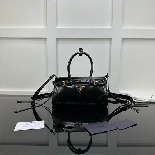 Prada 2026 Bonnie Mini Handbag 24cm Patent Leather