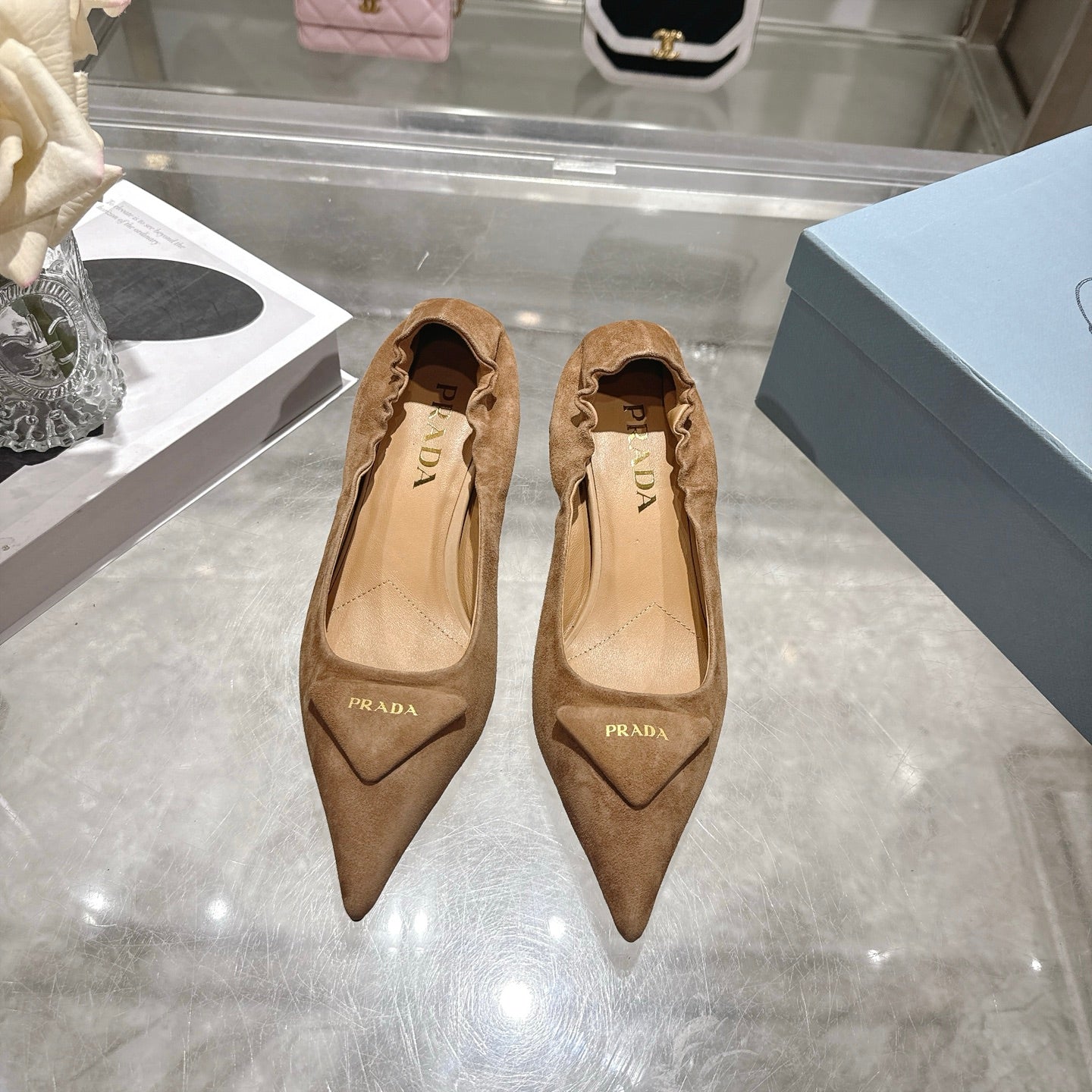 Prada 2026 Logo Slingback Pump 55mm Sheepskin 715604