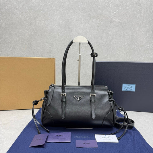 Prada 2026 Soft Medium Shoulder Bag 33cm Calfskin