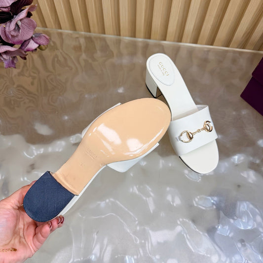 GG 26ss Chunky Heel Sandals 55 Double G Lambskin