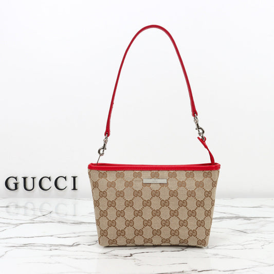 Gucci 2026 Tribeca Large Tote Bag Ebony Red Canvas Leather