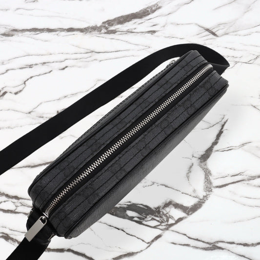 Gucci 2026 Essence Classic Mini Bag 22cm Black Canvas Leather