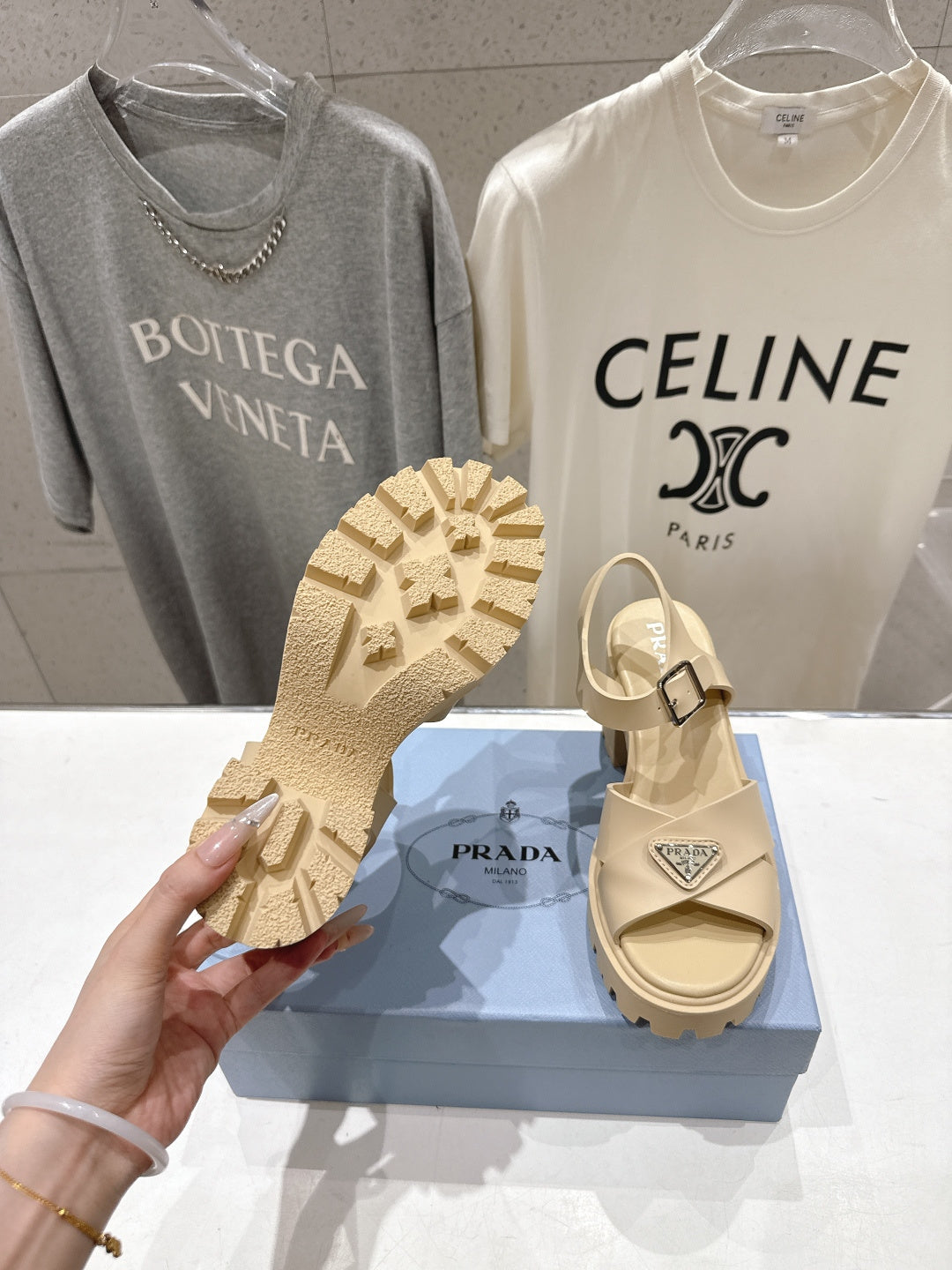 Prada 2026 Sandal 90mm Leather 852708