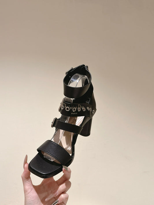 CD 26s High Heel Sandal 65 Black Sheepskin 661537