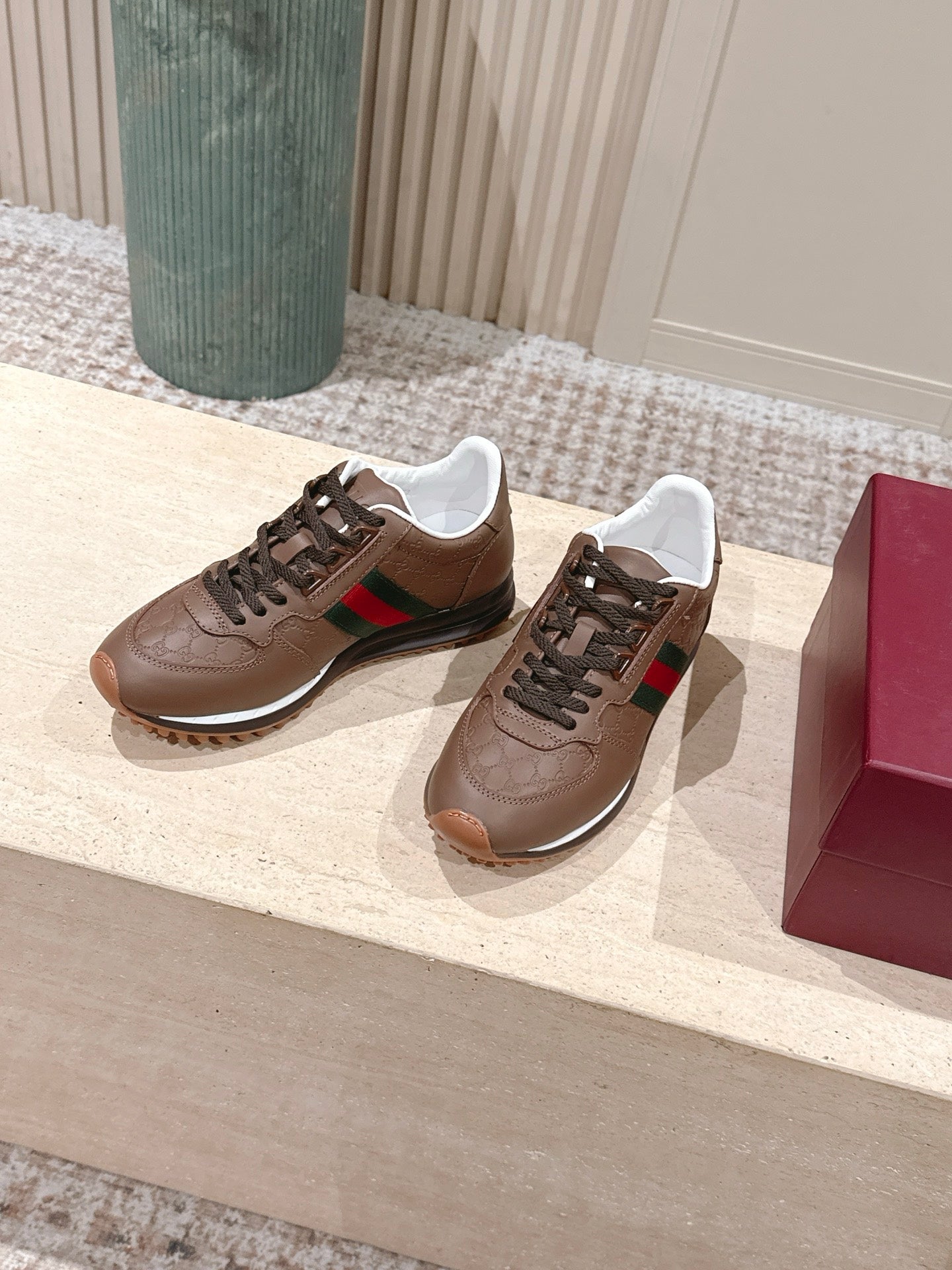 GG 26 Couple Sneakers Brown Cowhide 630702