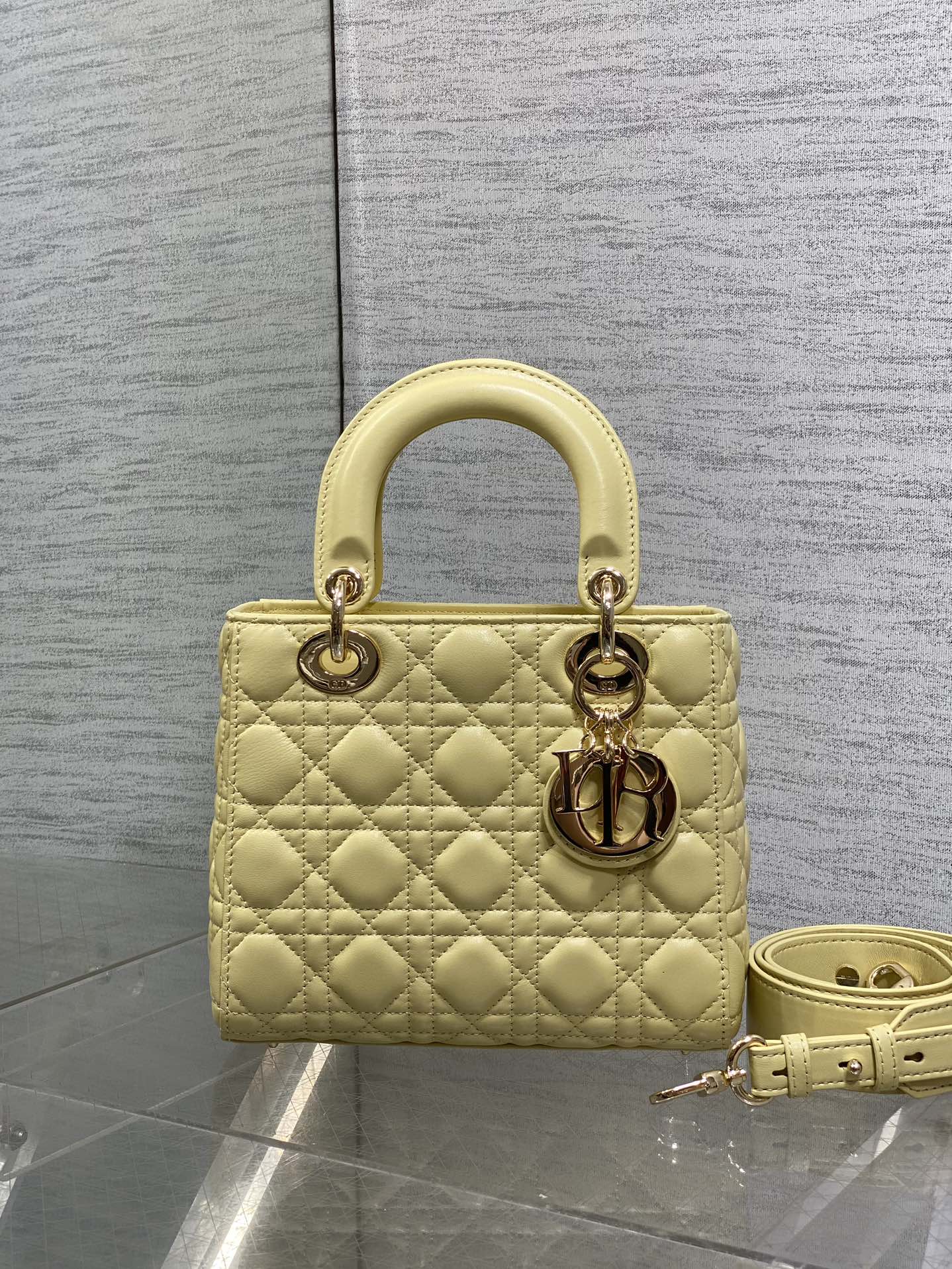 Dior 2026 Mini Lady Dior Bag Yellow Lambskin 270903