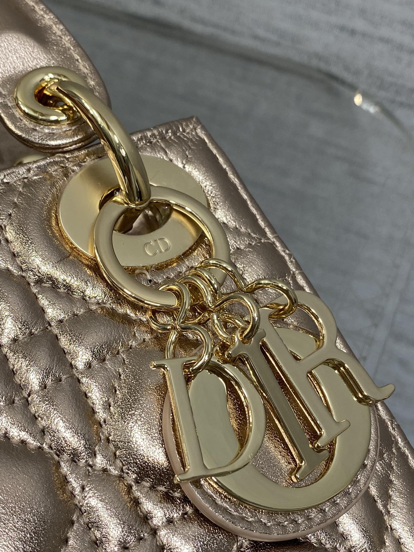 Dior 2026 Mini Lady Dior Bag Rose Gold Lambskin 270518