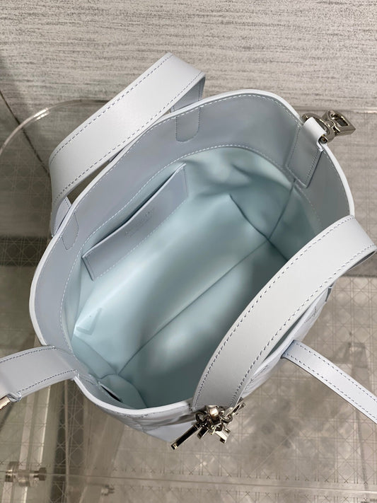 Dior 2026 Toujours Bag 18cm Glacier Blue Calfskin 284152