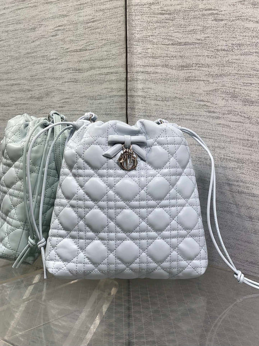 Dior 2026 Bow Adiorable Quilted Lucky Bag 22cm Cannage Lambskin