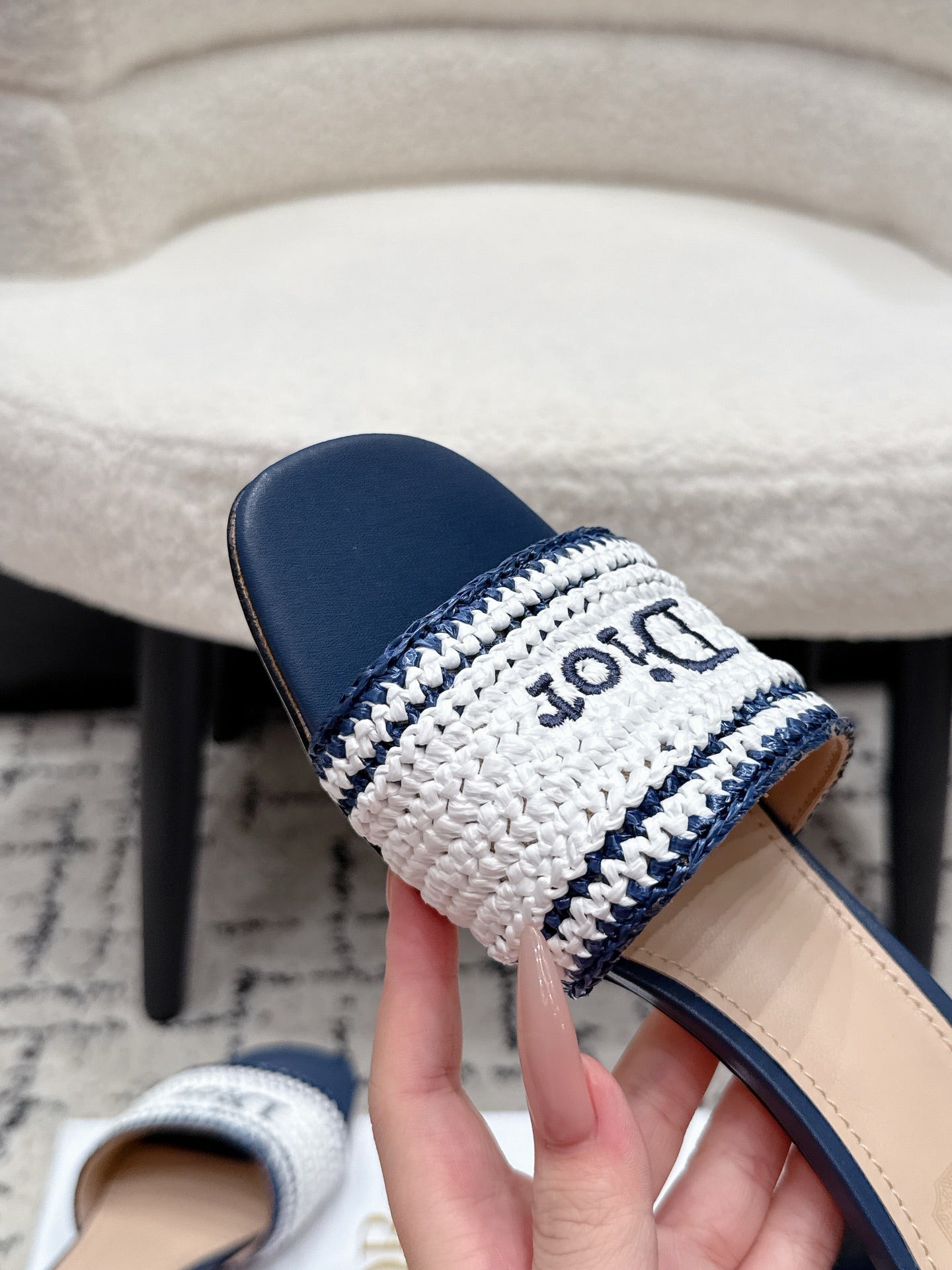 Dior 2026 Sandal 45mm Raffia Woven 847005