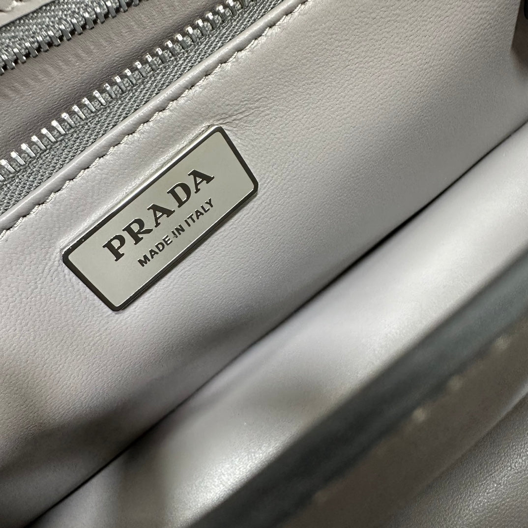 Prada 2026 Medium Shoulder Bag 32cm Patent Calfskin