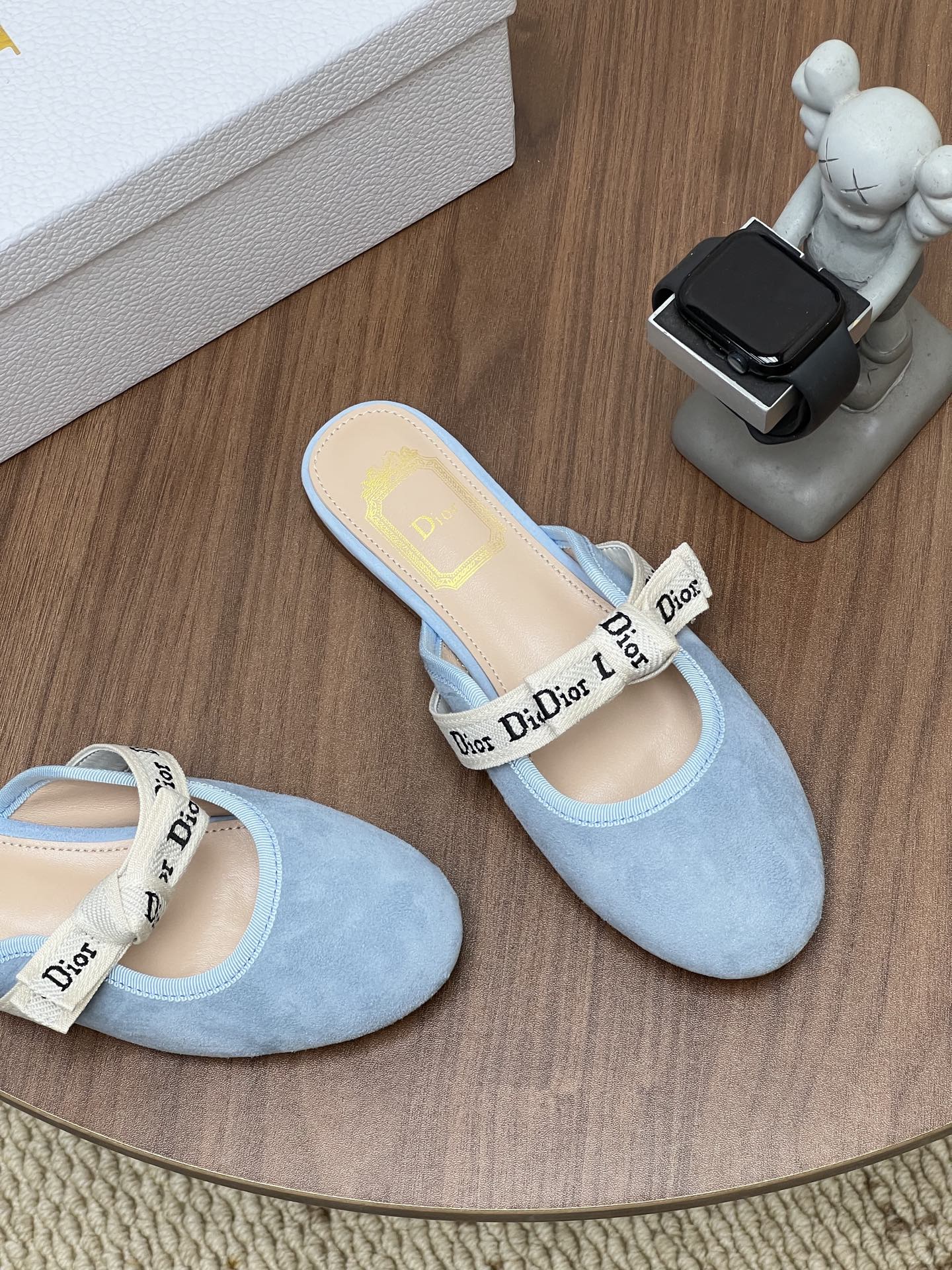 Dior 2026 J'Adior Mule Blue Velvet Cowhide 846582