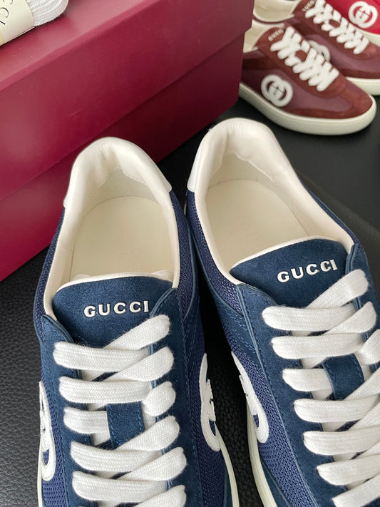 GG 26 Sneaker Blue Monogram Suede Sheepskin 632812