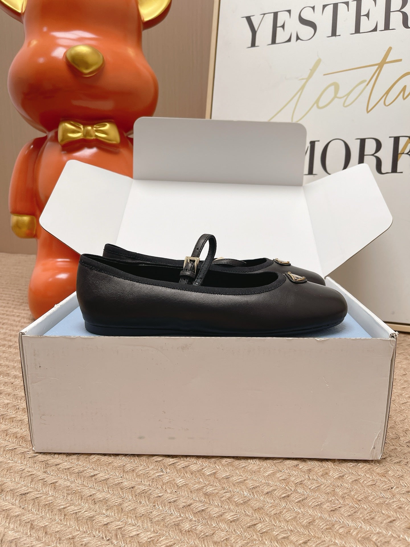 Prada 2026 Ballet Flat Black Leather 854606