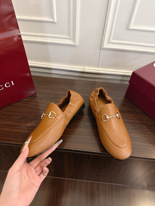 GG 26SS Loafers Camel Brown Calfskin 645950