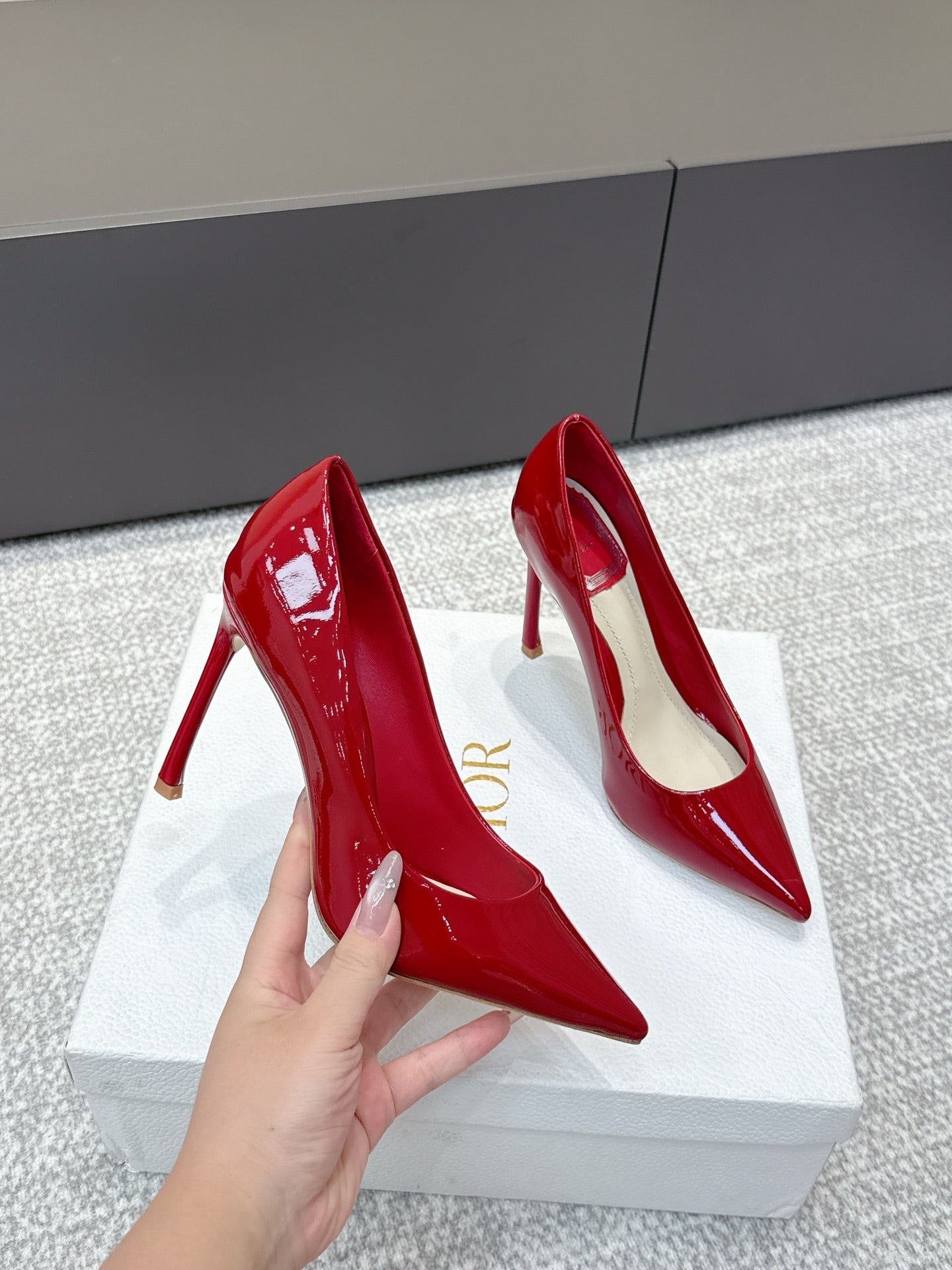 CD 26s High Heels Pump 105 Red Patent Leather 661479