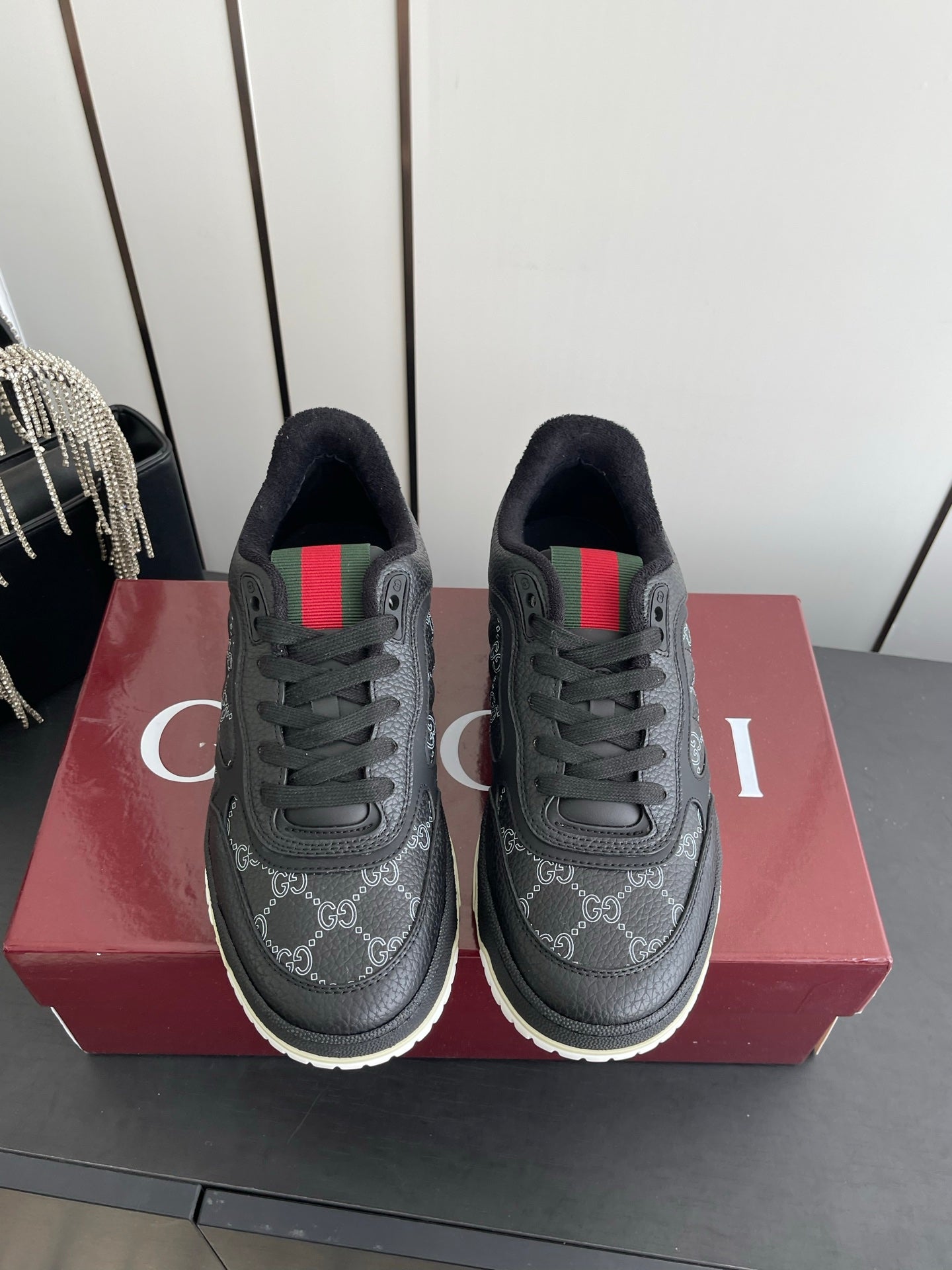GG 26 Couple Sneakers Black Cowhide 631673