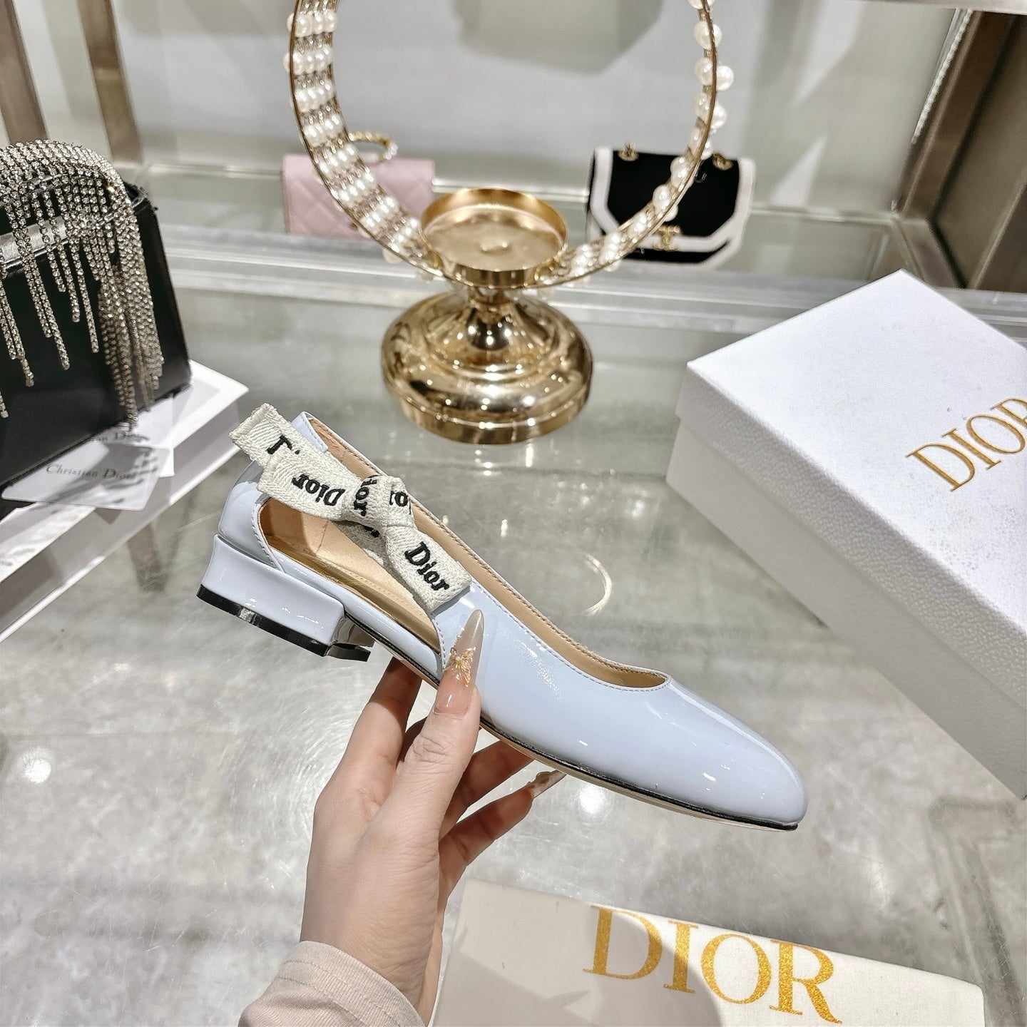 CD 26 Lolita Ballet Flats 30 Baby Blue Patent Leather 679730