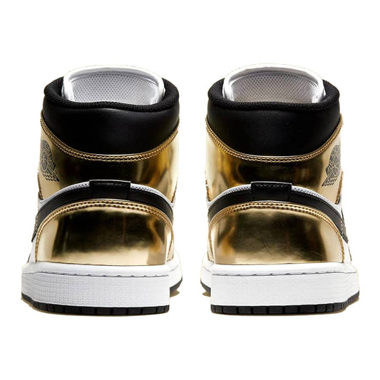Jordan 1 Mid Metallic Gold Sneakers - Cushioned Stride | Hype Sneaker