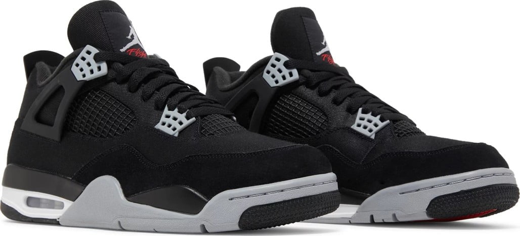 Jordan 4 Retro SE Black Canvas Sneakers - Cushioned Stride