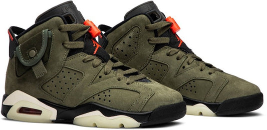 Travis Scott x Air Jordan 6 Olive GS Sneakers - Game Changer