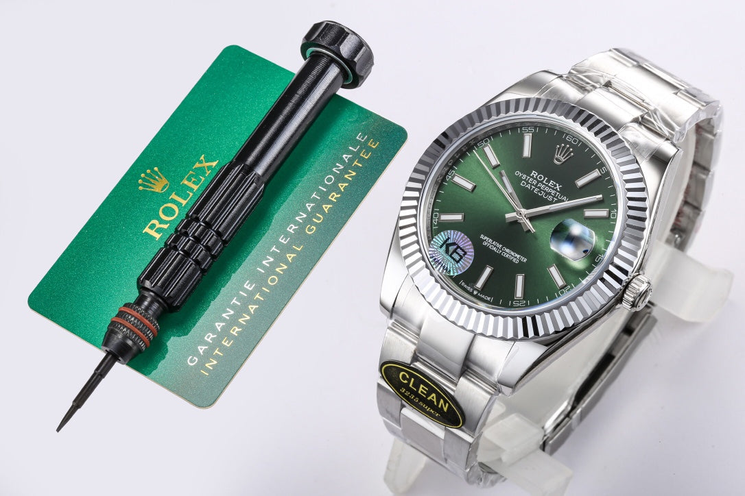DATEJUST 36MM STEEL CASE GREEN DIAL
