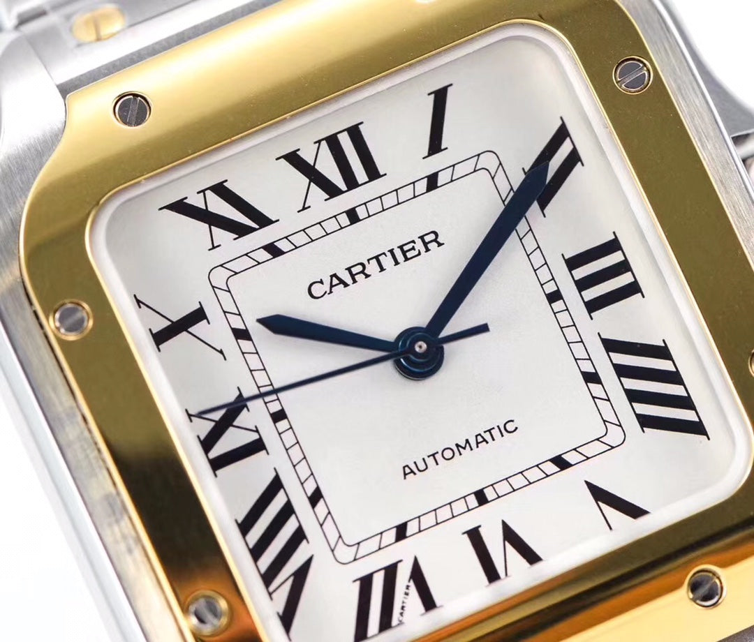SANTOS LADY 35.1MM AUTOMATIC GOLD STEEL (BEST VERSION)