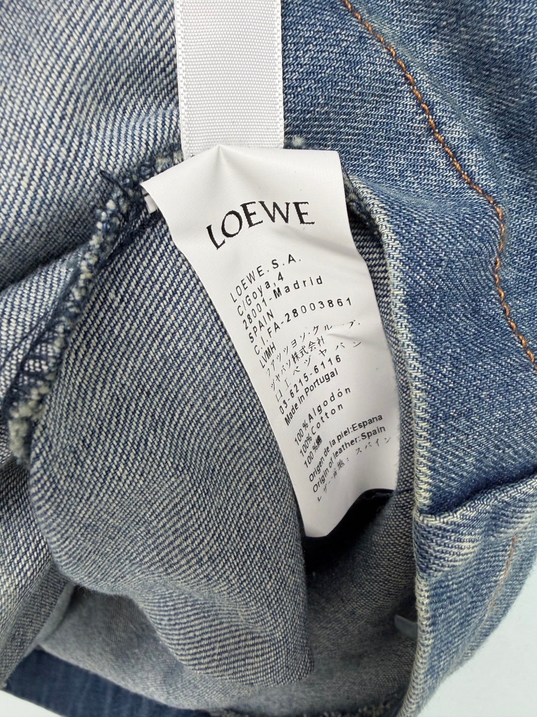 Loewe 26 Collared Short-Sleeve Denim Shirt Dress Blue in Cotton 373781