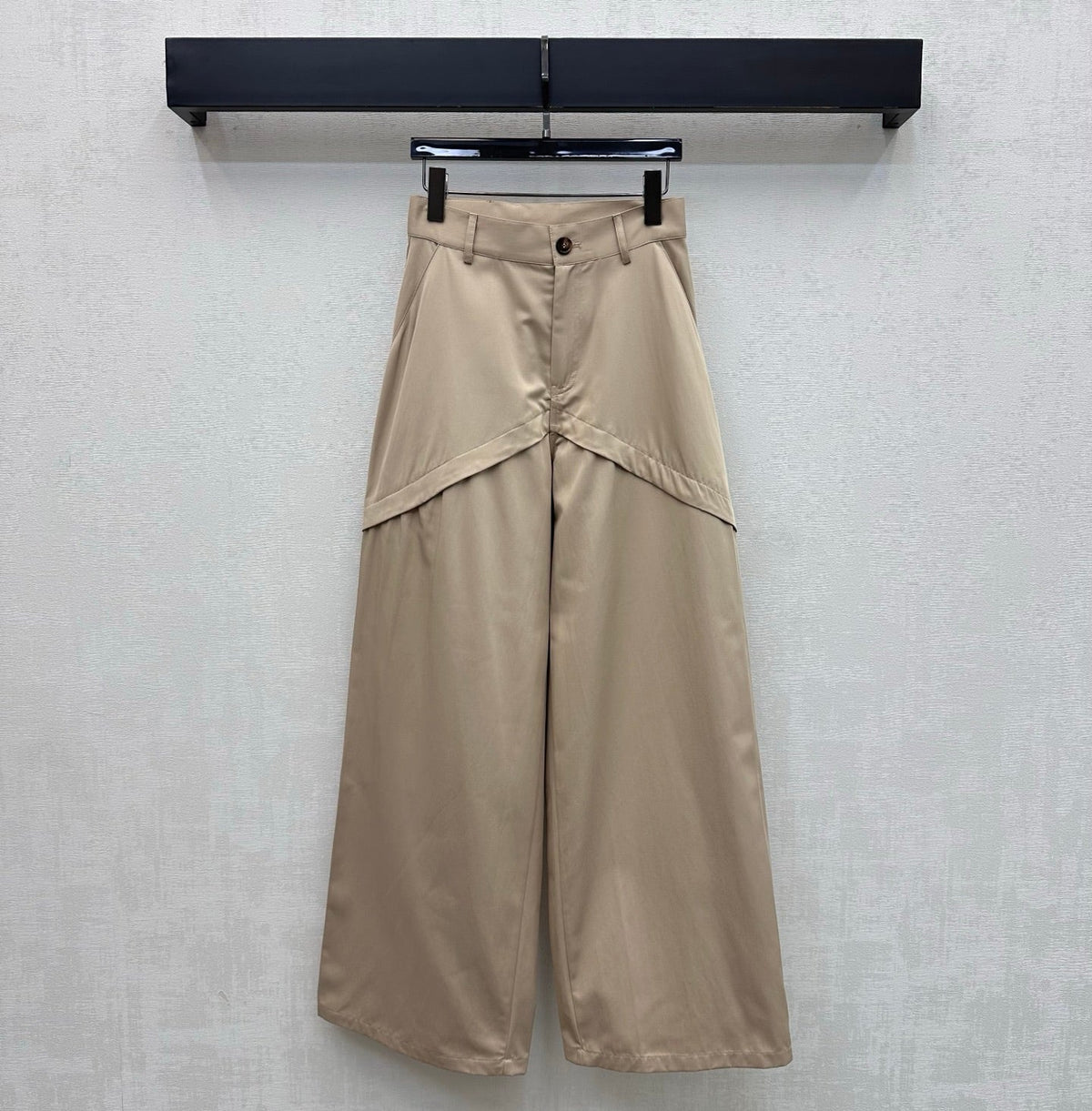 Loew 26 Khaki Wide-Leg Trousers in Cotton 378624