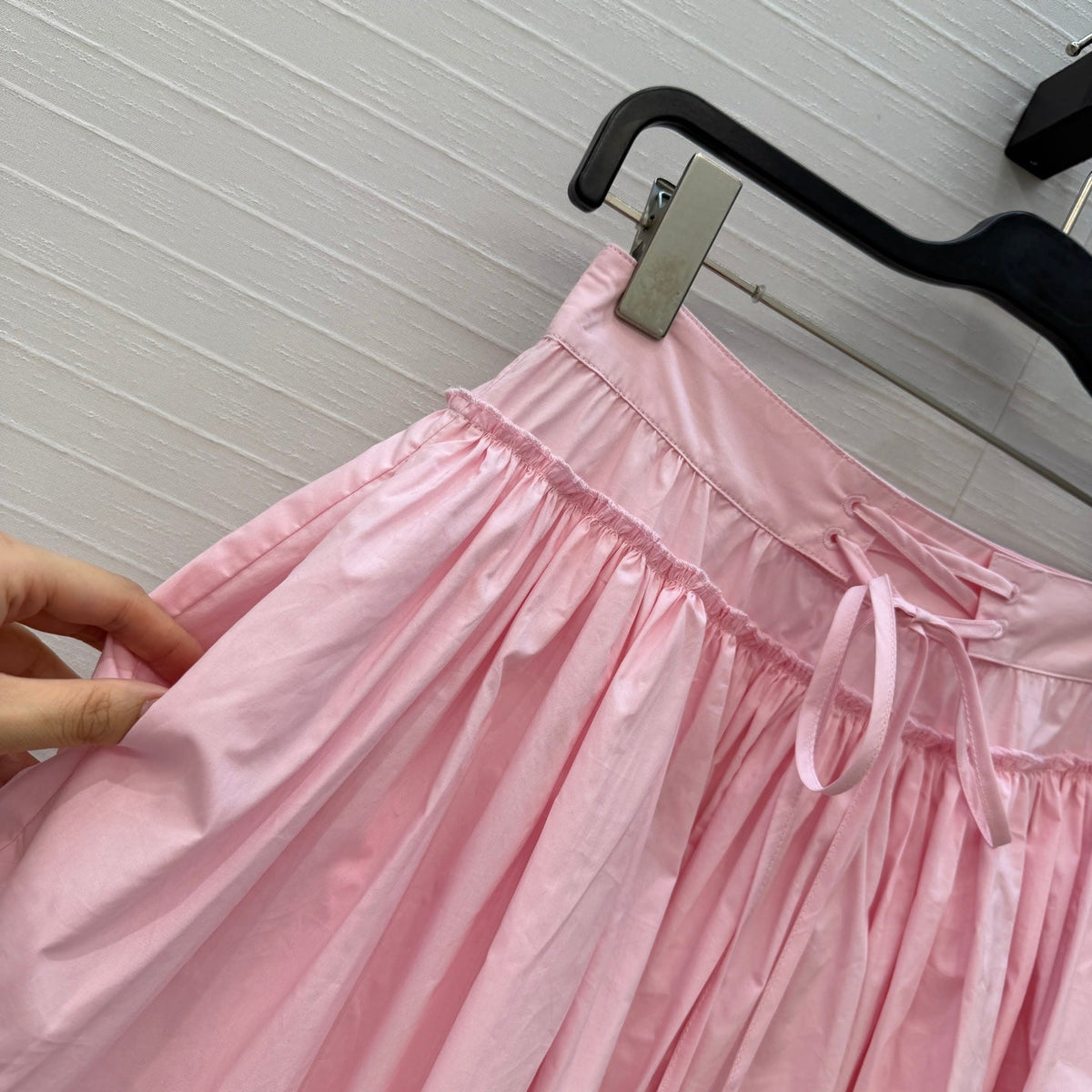 Loew Tiered Tulle Skirt Pink in Cotton 381558