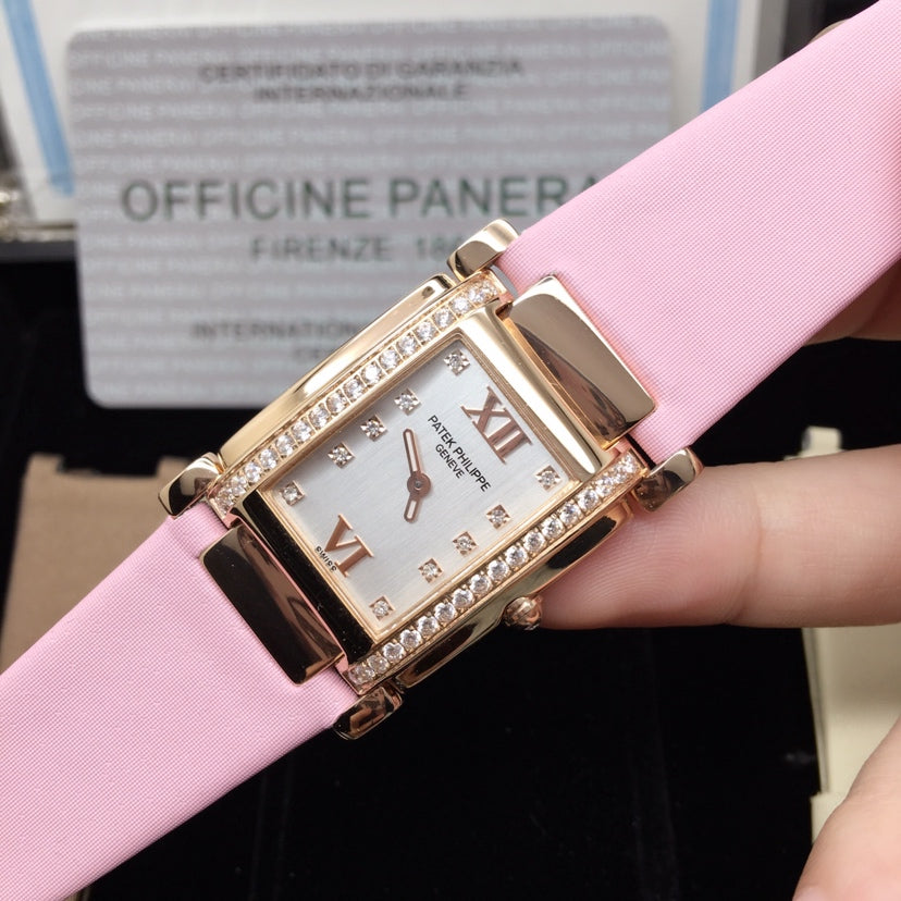 PATEK Twenty-Four 25mm Pink Gold Pink Strap