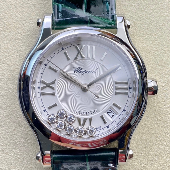 Happy Diamond 36mm Silver White Dial