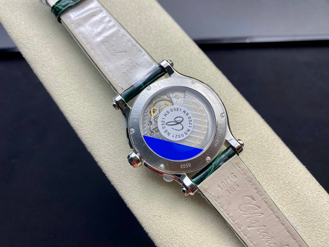 Happy Diamond 36mm Silver White Dial