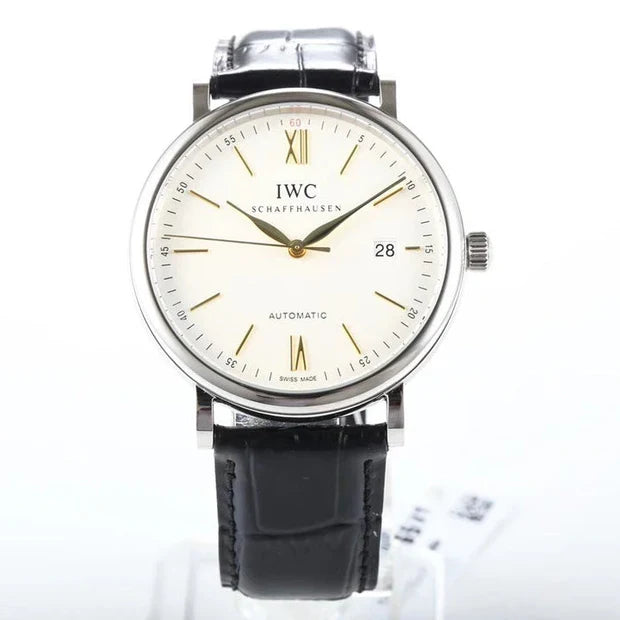 IWC Portofino 40mm Cream Dial Steel Case Gold Numerals