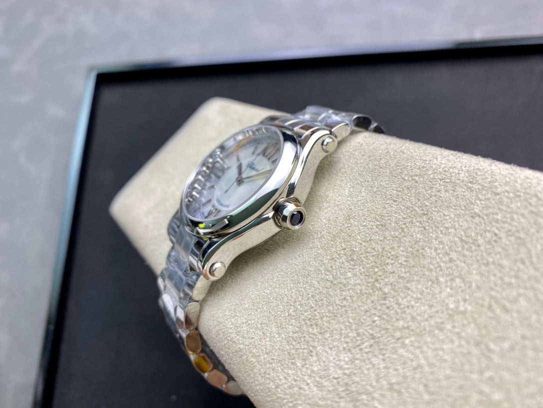 Happy Diamond Silver White Dial