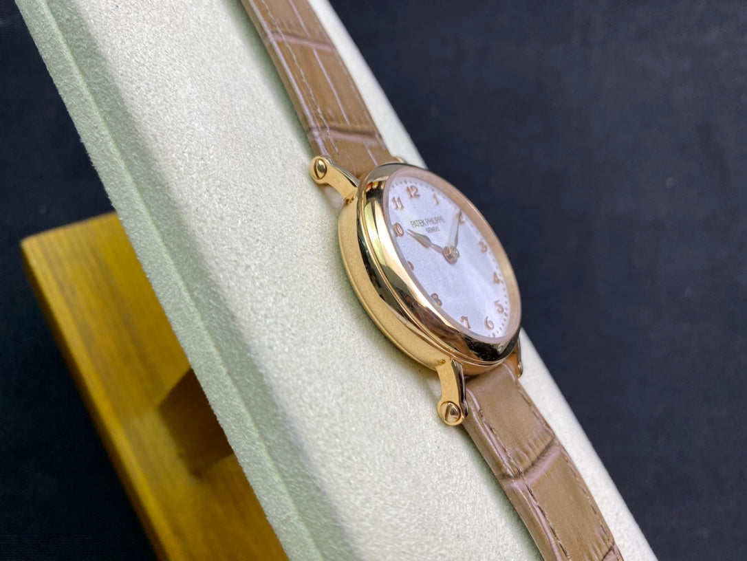 PATEK Calatrava 34.6mm Gold White Dial