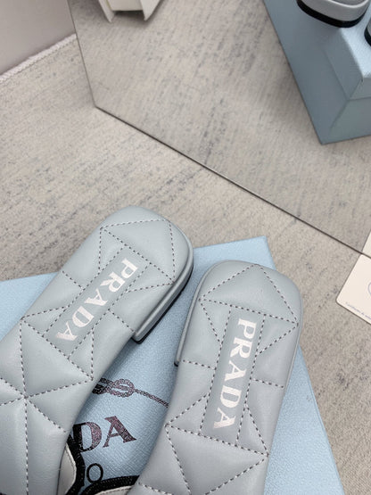 Prada 2026 Slippers Embroidery Sheepskin 731063
