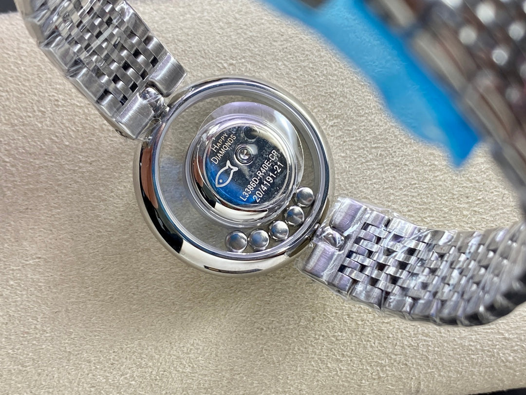 Happy Diamonds 28mm Silver White