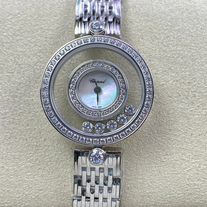 Happy Diamonds 28mm Silver White
