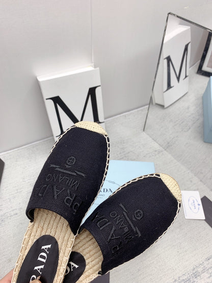 Prada 2026 Mules Canvas Rope Sole 731188