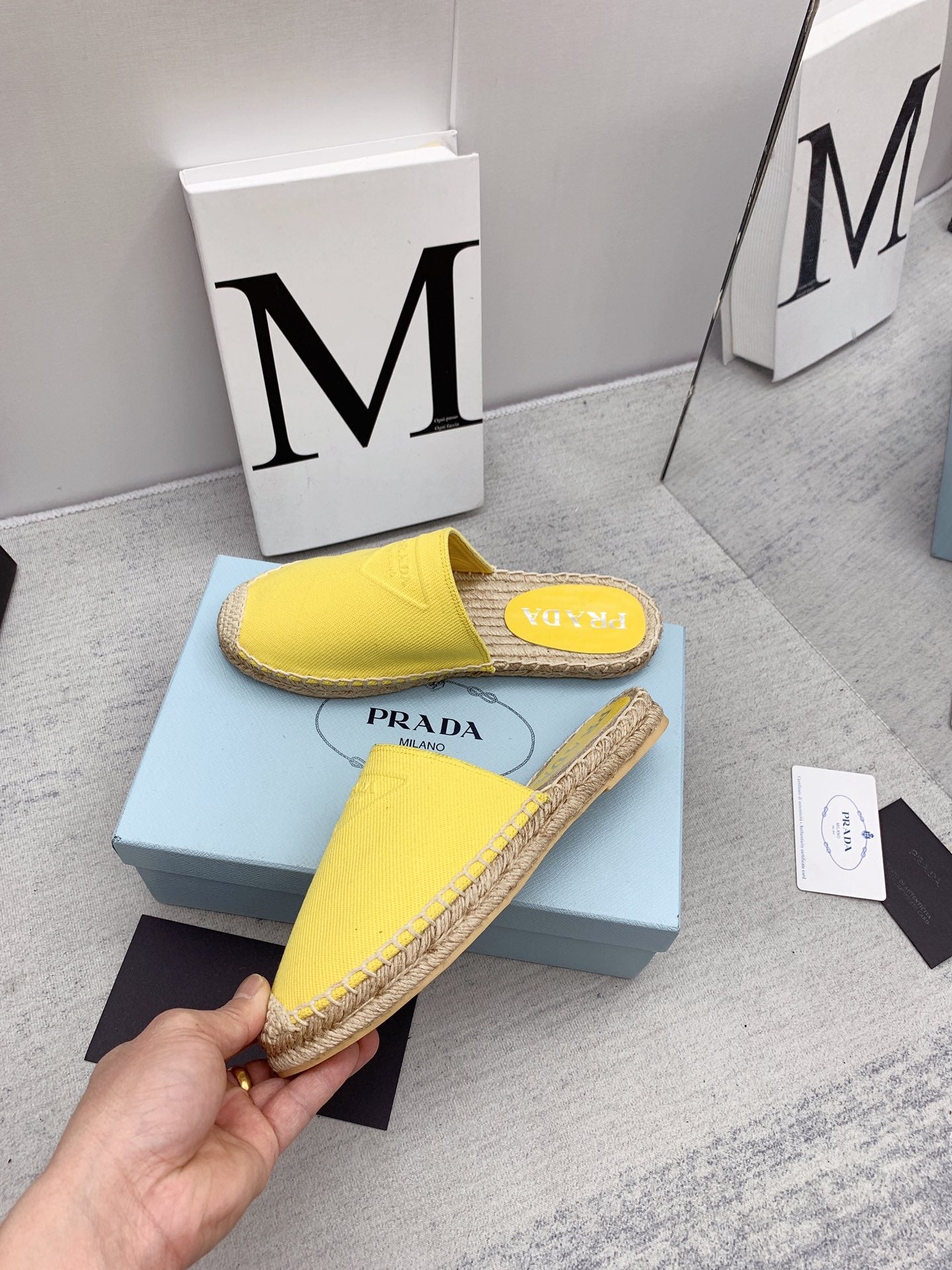 Prada 2026 Slippers Canvas Rope Sole