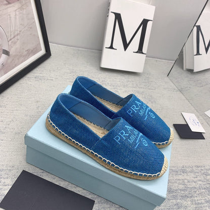 Prada 2026 Loafers Twill Fabric Rope Sole 731193