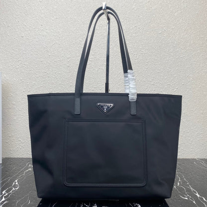 Prada 2026 Tote Bag 35cm Navy Re-Nylon